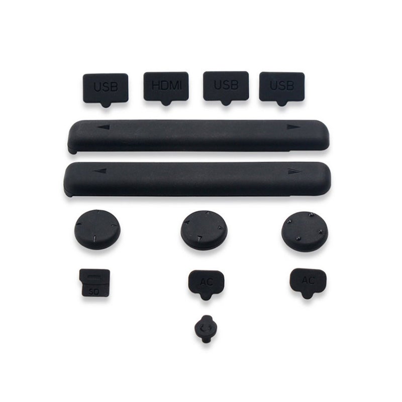CLOVER Silicone Soft Rubber Dust Proof Plug Assessories Kits Set (13 Pack) for Nintendo Switch 2017 with Tempered Glass Screen Protector - Image 1